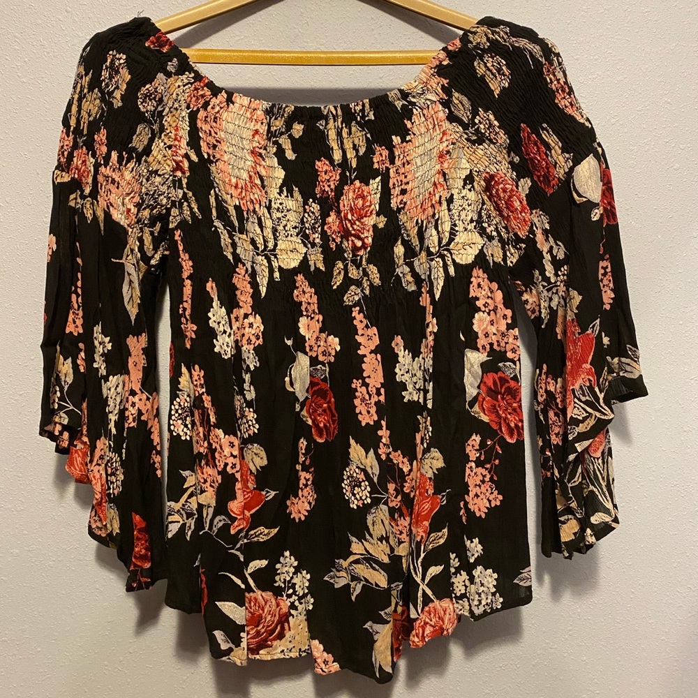 Angie Off the Shoulder Floral Blouse
